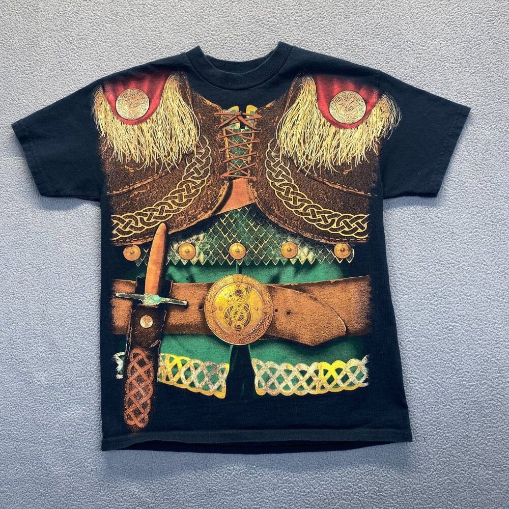 Merida Armour T-shirt Size M (‎ 10-12) Boys Black Brave Disney Parks